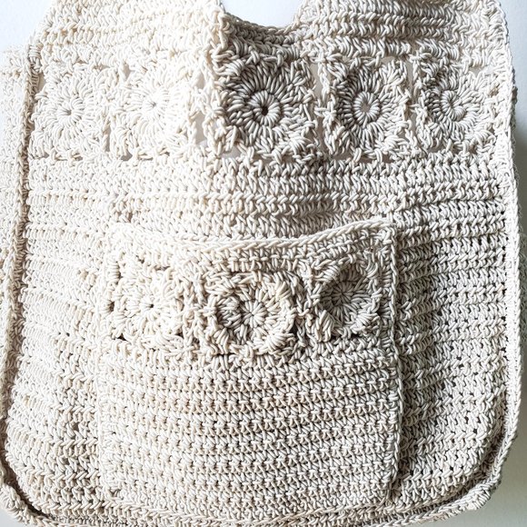 BEAUTIFUL BOHO MACRAME CROCHETED SLING BAG - Picture 7 of 11